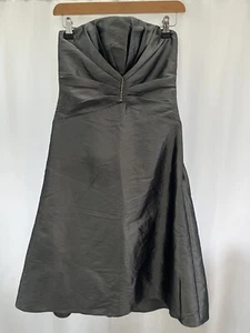 Linea grau Satin ärmellos Abendkleid Größe 10 - Bild 1 von 12