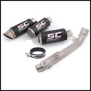 Silenciadores silenciadores de tubo de enlace de escape fibra de carbono para Suzuki GSXR1000 2007 2008 - Imagen 1 de 11