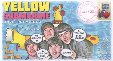 Coverscape Computer Designed 55th “Yellow Submarine” Beatles Film event Cover Cover