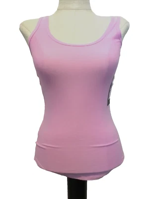 NO BOUNDARIES Fitted Pink Orchid Soft Scoop Neck Stretch Knit Tank SZ. Jr. XS* - Image 1 of 4
