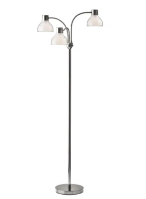 Lámpara de pie Adesso Presley de 3 brazos, níquel pulido - 3566-09 Foto 1 de 2