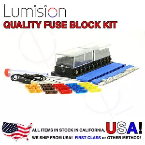 Kit Lumision de bloque de fusibles de 10 puertos listo para instalar automóvil barco marino - Imagen 1 de 11