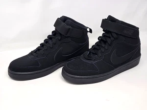 Scarpe Nike Court Borough Mid 2 GS Youth multitaglia triple nere CW5867-001 NUOVE - Foto 1 di 11