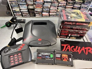 Atari Jaguar Console Bundle w/OEM Controller & Cords +7 Games Bundle Lot - Picture 1 of 20