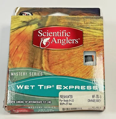 Scientific Anglers Wet Tip Express Fly Line WF-7-F/S 90 pies naranja/gris agua dulce Foto 1 de 4