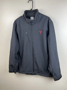 Tesla Jacket Men’s Large Black Full Zip Softshell Employee Corporate Coat - Picture 1 of 11