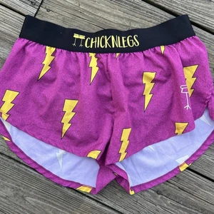 Pantalones Cortos Chicknlegs Para Mujer Elásticos Divididos Rosa Caliente Rayos Talla M - Imagen 1 de 10