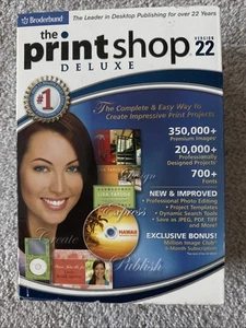 Print Shop Deluxe Version 22 PC Broderbund for Windows 2000/XP - Picture 1 of 6