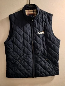 Brooks Brothers Weste Herren Gr. L blau Rautensteppung durchgehender Reißverschluss mit ABM Logo  - Bild 1 von 11