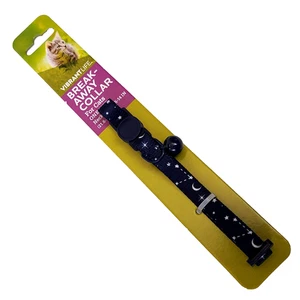 Vibrant Life Breakaway Katzenhalsband Einheitsgröße Mond Sterne Glocke Design Hals 8,5-14 Zoll - Bild 1 von 7