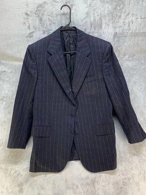 $2800 Sulka Navy Blue PinStripe 100s Wool Suit ITALY 51 Nordstrom - Image 1 of 4