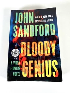 Bloody Genius (A Virgil Flowers Novel) by Sandford, John LARGE PRINT - Picture 1 of 9