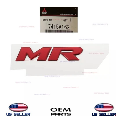 Genuine Rear Emblem Badge Mitsubishi Lancer Evolution MR 7415A162 - Image 1 of 2