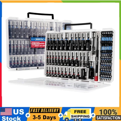 80-Piece Magnetic Impact Nut Driver Set Metric & SAE w/Adapters & Power Bits - Image 1 of 4