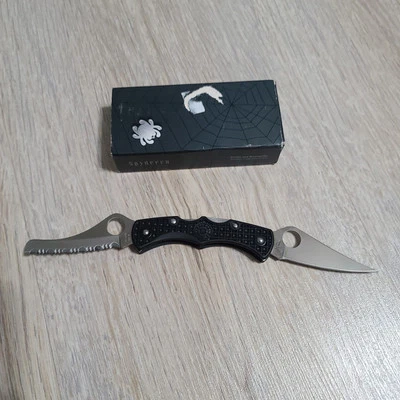 Spyderco C39P&SBK Dyad Jr. Lightweight Plain & Serrated Edges FRN Folding Knife - Image 1 of 4