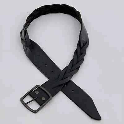 Cinturón de cuero negro trenzado GAP M Foto 1 de 4