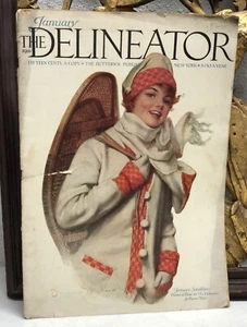 The Delineator Magazin Januar 1916 antike viktorianische Mode Vintage - Bild 1 von 18
