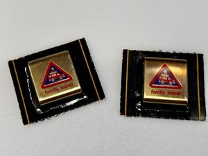 Lote de 2 insignias de cinturón de mérito vintage sello de viaje familiar Boy Scouts of America BSA - Imagen 1 de 9