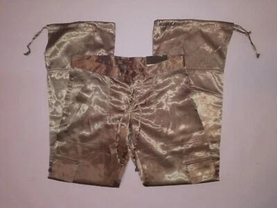 全新带标签女式 L.e.i 铬金色童子军侧口袋抽绳靴裤尺寸:3 — 第 1/4 张图片