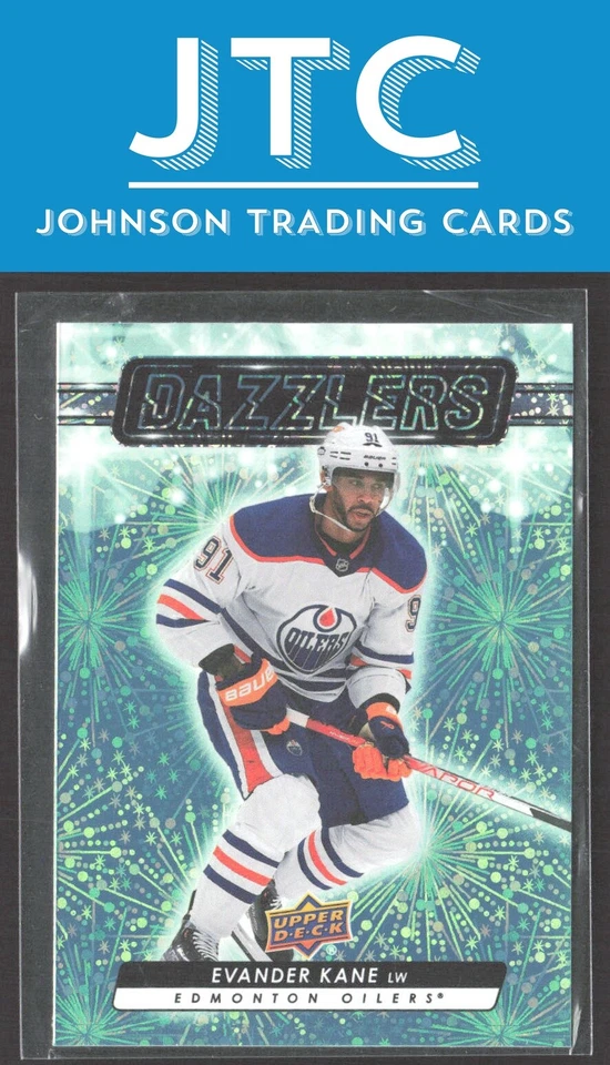 2023-24 Upper Deck Evander Kane Dazzlers Green Edmonton Oilers - Image 1 of 2