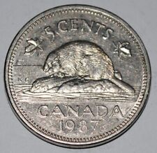 Canada 1987 5 Cents Elizabeth II Canadian Nickel Five Cent 