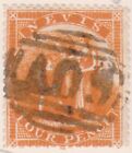 (F191-3) 1867 Nevis 4d orange stamp (C)