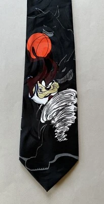 Corbata corbata vintage 1996 LOONEY TUNES Taz Mania baloncesto dibujos animados NBA para hombre Foto 1 de 3