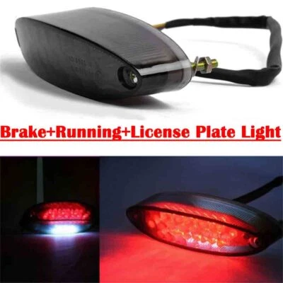 LED Rücklicht Mit Kennzeichenbeleuchtung E-Geprüft Universal Für Motorrad Quad - Bild 1 von 4