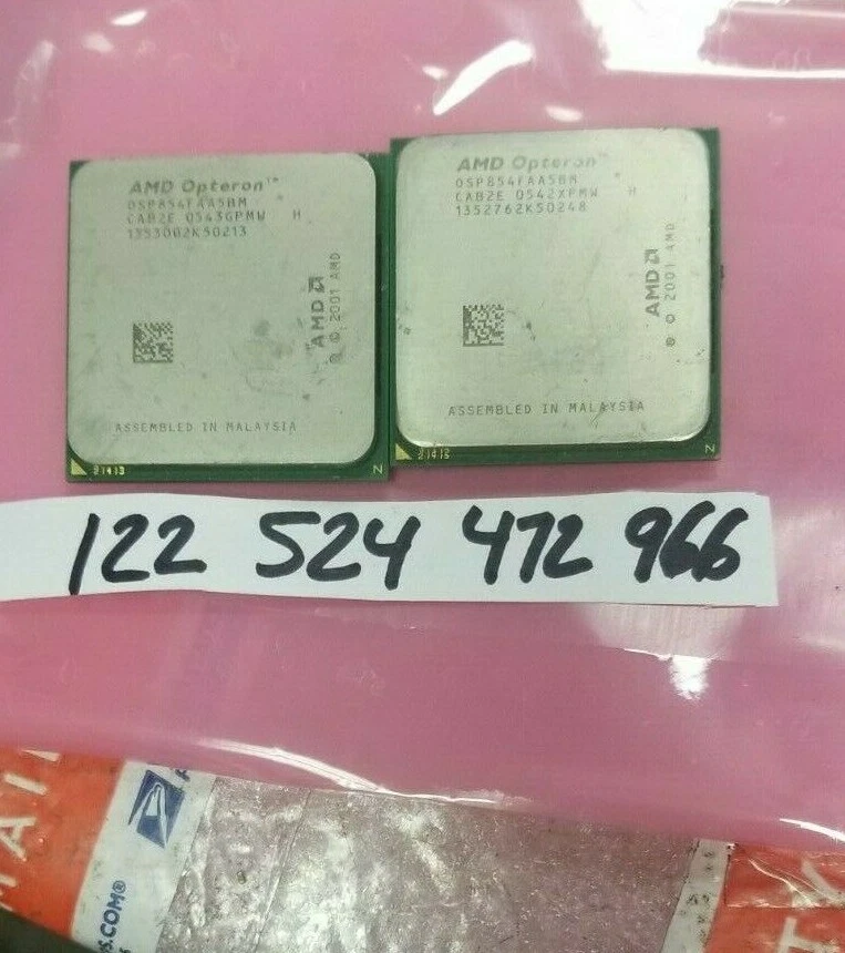 A MATCHED PAIR  OF 854 2.8GHz 1000MHz FSB 1MB L2 Cache Socket 940 Processor  - Image 1 of 1