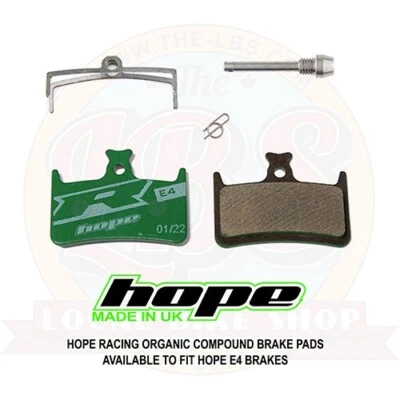 Pastillas de freno Hope Racing compuesto orgánico E4 HBSP323G - totalmente nuevas Foto 1 de 2