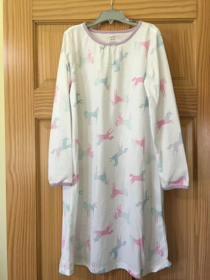 Nuevo Camisón Carter's Unicornio Niñas Manga Larga Foto 1 de 1
