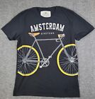 Amsterdam Biketown Fox Originals Black Bike Graphic T-Shirt Size Large