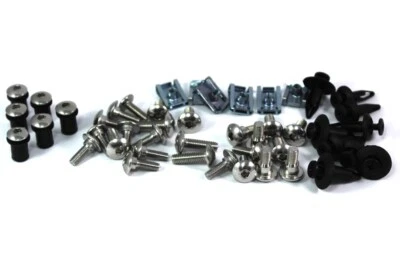 Pour Yamaha FZ6R 600 2009-2017 Inox Tête de fourche pare-brise Vis Clips Vis Kit - Photo 1/4