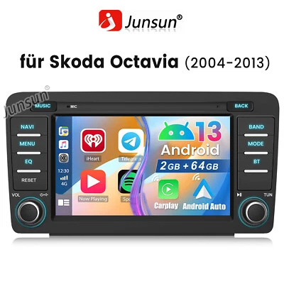 Für SKoda Octavia II Yeti Superb Android 13 Autoradio FM GPS Navi Bluetooth 64GB - Bild 1 von 4