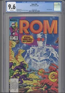 Rom #50 CGC 9.6 1984 Marvel Comic Skrulls App :New Frame - Picture 1 of 1
