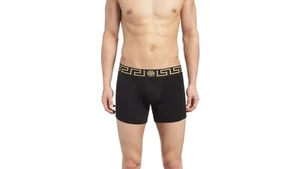Versace Iconic Men Low-rise Boxer Trunk Underwear Black Size 5 large 260102 - Picture 1 of 2