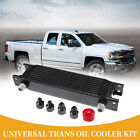 Transmission Oil Cooler Kit 10 Row Trans Cooler With 6An 8An Adapter Black