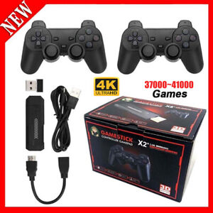 Wireless 4K HD Videospielkonsole Retro 40000+ Spiele TV Stick 128GB + 2 Gamepad