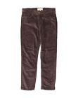 FAT FACE Womens Velvet Casual Trousers UK 10 Small W28 L25 Brown Cotton HZ02