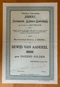 Surinaamsche Mijnbouw Maatschappij Hermina - Amsterdam - Bild 1 von 1