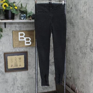 kancun Womens Distressed Stretch Jeggings Jeans 166a8a70dad7e3 Black 27 - Picture 1 of 6