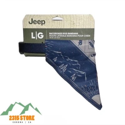Jeep Backroads Blue Dog Bandana/Collar Size Large (18-26”) New - Image 1 of 4