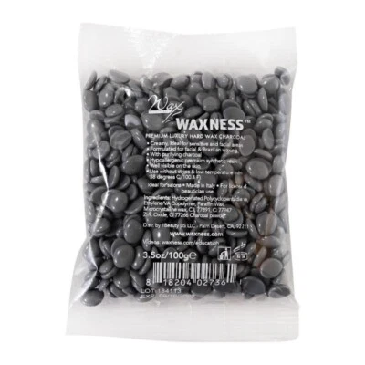 Waxness Wax Necessities Premium Luxury Hard Wax Charcoal Small Bag 100 g 3.5 oz