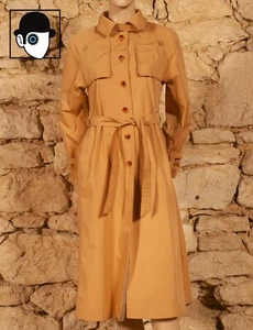 VINTAGE 70s 'NINO' TRAPEZE SHAPED RAINCOAT WITH WARM LINING UK 10/12 - FR 38/40 - Picture 1 of 5