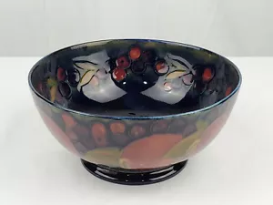 Moorcroft Pomegranate Footed Bowl 7" Diameter & 3.25" Tall - Picture 1 of 13