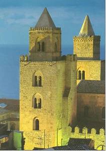 SICILIA SICILY POSTCARD CEFALU' TOWER OF THE DUOMO POSTCARD - SPECIAL - Picture 1 of 1