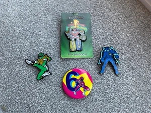 Vintage - Power Rangers - Saban - 1994 - PIN BADGES x 3 - grün - Megazord - Baboo - Bild 1 von 2