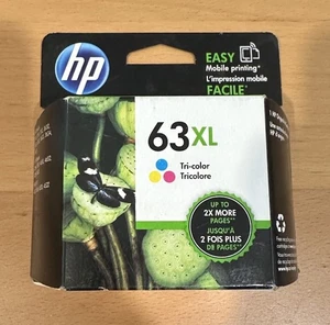 Nowy trójkolorowy atrament HP 63 XL o wysokiej wydajności oryginalny OEM zapieczętowany - Zdjęcie 1 z 1