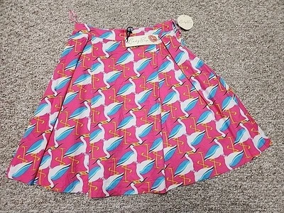 Falda Lindy Bob Vintage Inspirada Marie Pink Garzas Nueva con Etiquetas Talla 10 Foto 1 de 4