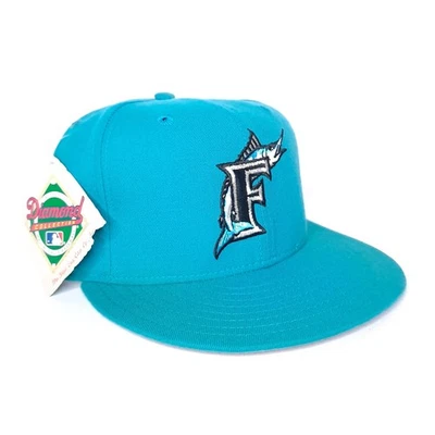 Винтажная шерстяная шляпа 90-х Florida Marlins New Era Diamond Pro модель 7 5/8 США - Изображение 1 из 4